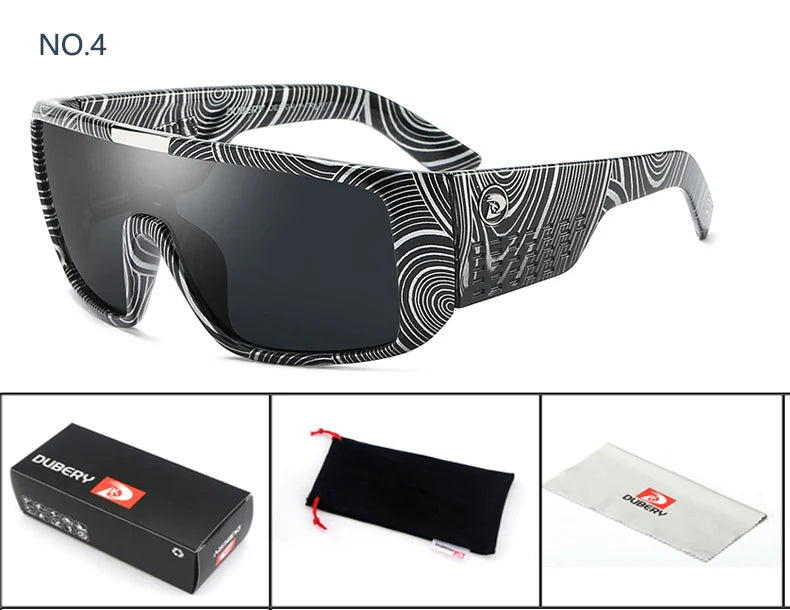 DUBERY Men’s Retro Oversized Sunglasses – Colorful, UV400, Luxury Mirror