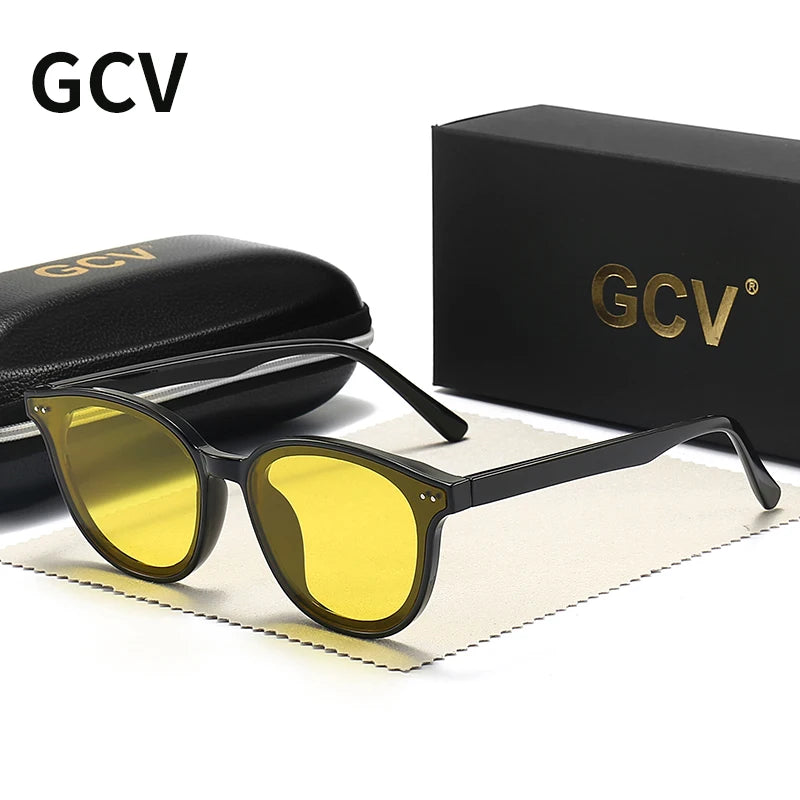 GCV Night Vision Sunglasses – Polarized, Yellow Lens, Driving Eyewear, Unisex