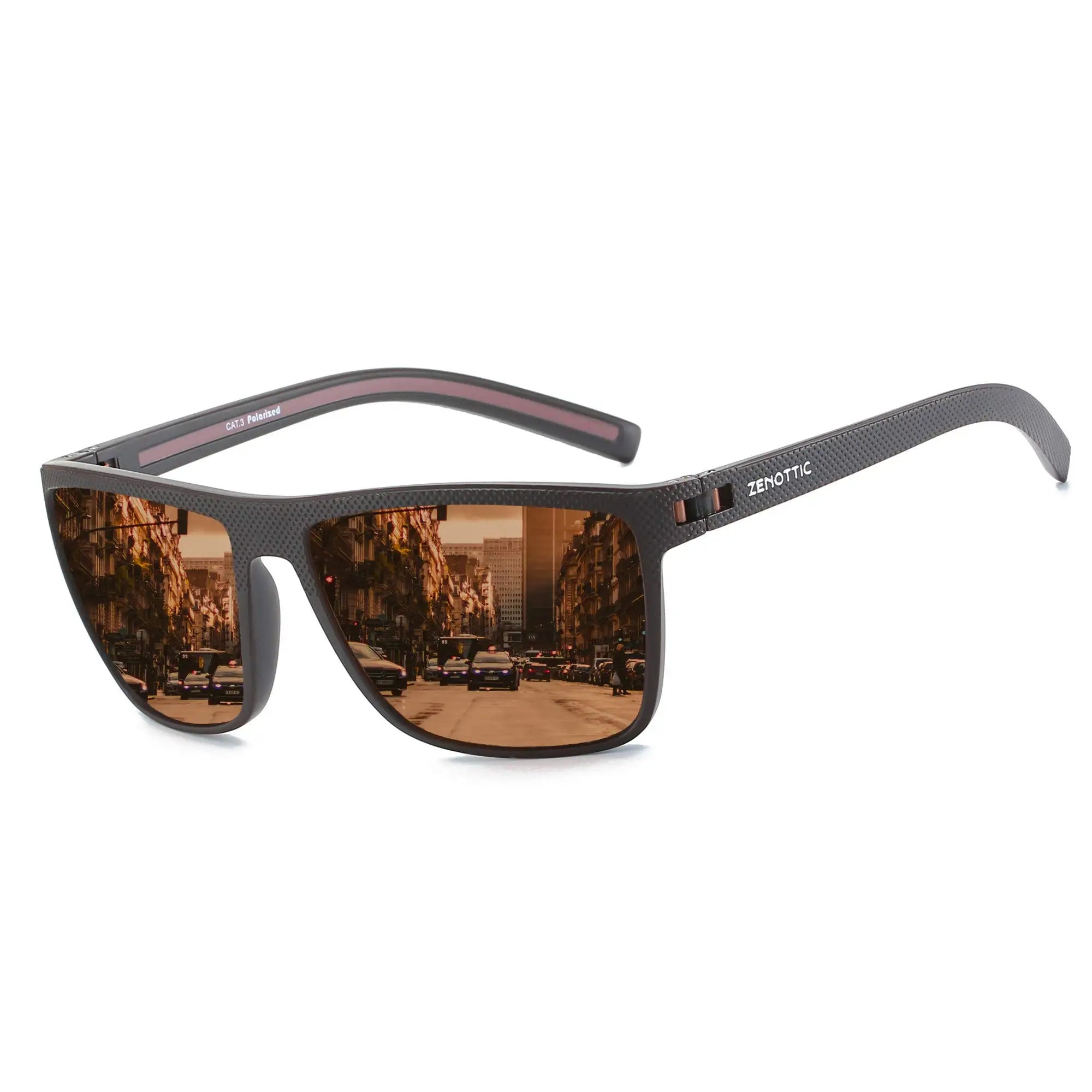 ZENOTTIC Polarized Sunglasses – TR90 Frame, UV400, Square, Unisex