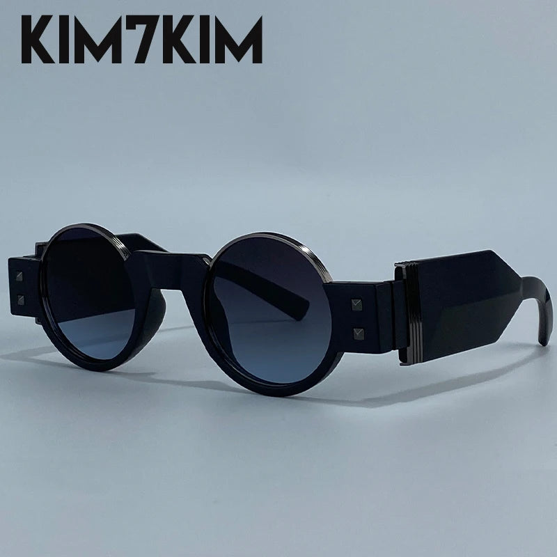 Men’s Small Round Steampunk Sunglasses – Luxury Y2K, Retro, UV400