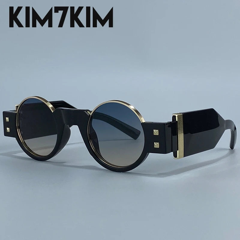 Men’s Small Round Steampunk Sunglasses – Luxury Y2K, Retro, UV400