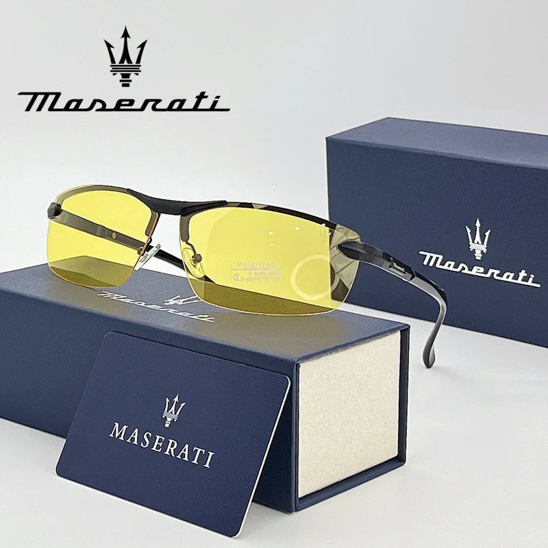 MASERATI Luxury Sunglasses – Polarized, UV400, Driving, Premium Unisex Design