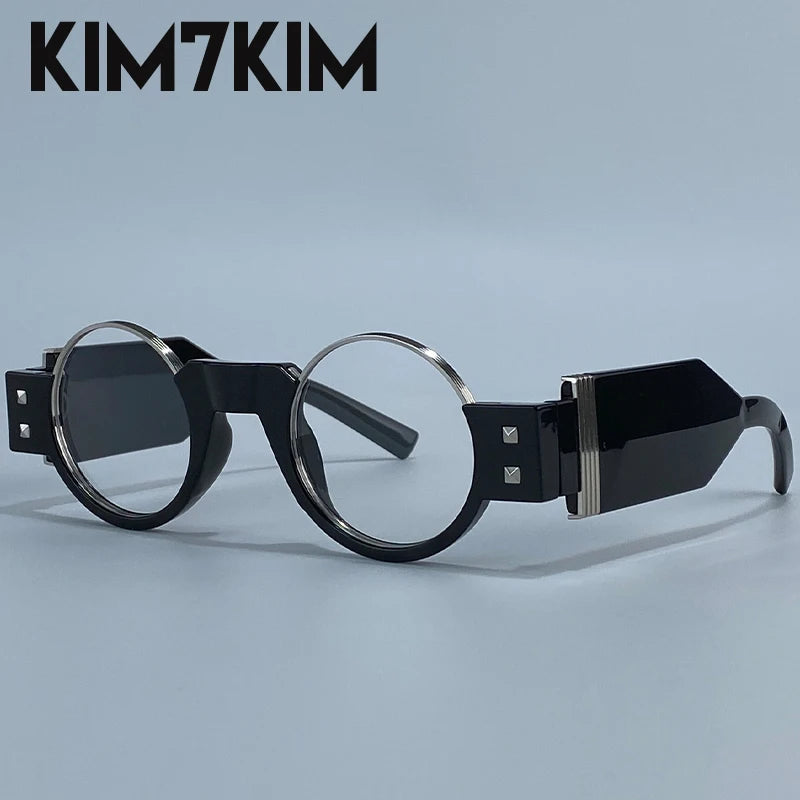 Men’s Small Round Steampunk Sunglasses – Luxury Y2K, Retro, UV400