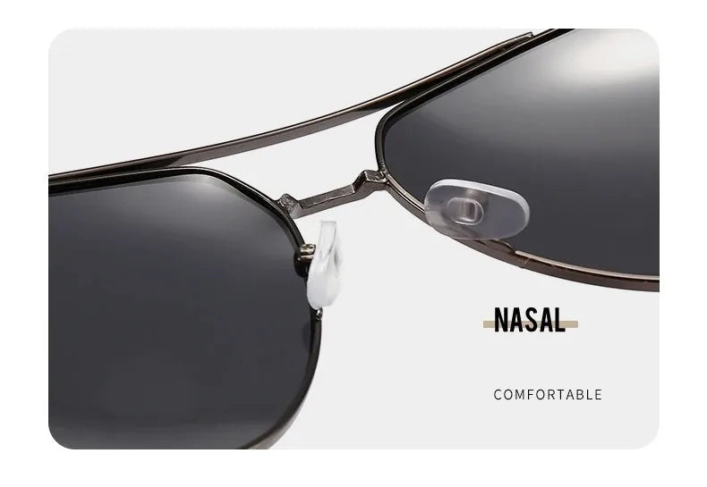 Unisex Aviator Polarized Sunglasses – Retro, Night Vision, Driving, Fishing