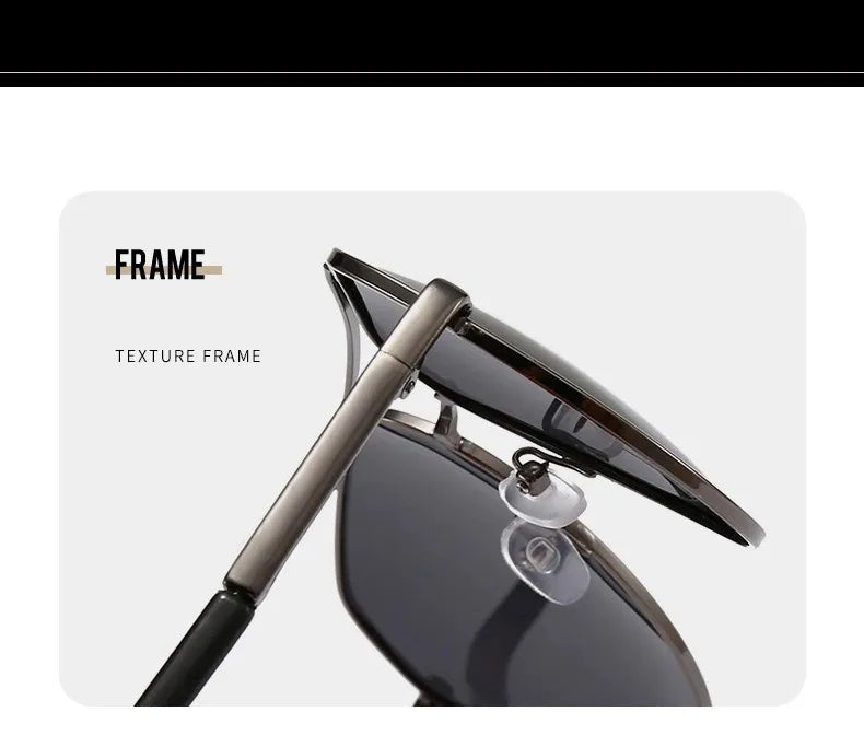 Unisex Aviator Polarized Sunglasses – Retro, Night Vision, Driving, Fishing