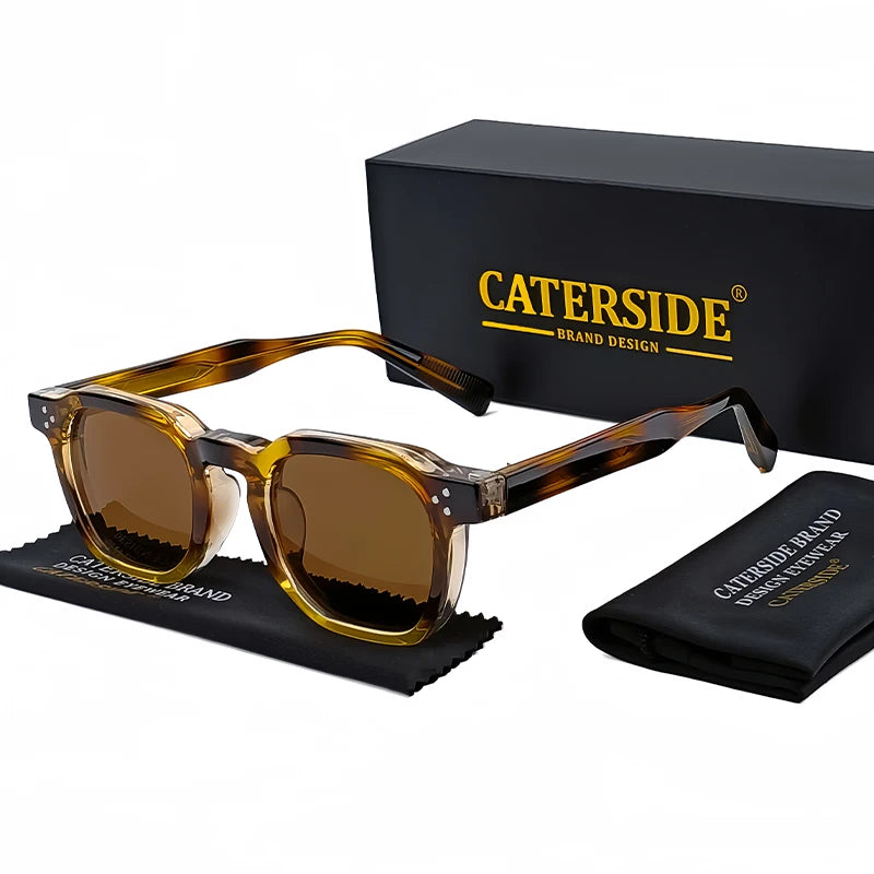 CATERSIDE Sunglasses – Small Square Frame, Men & Women, Travel, Party, Festival