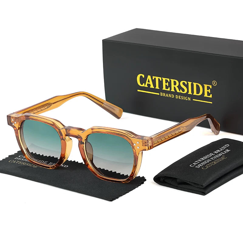 CATERSIDE Sunglasses – Small Square Frame, Men & Women, Travel, Party, Festival
