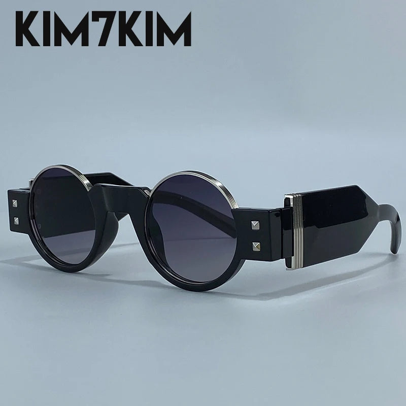 Men’s Small Round Steampunk Sunglasses – Luxury Y2K, Retro, UV400