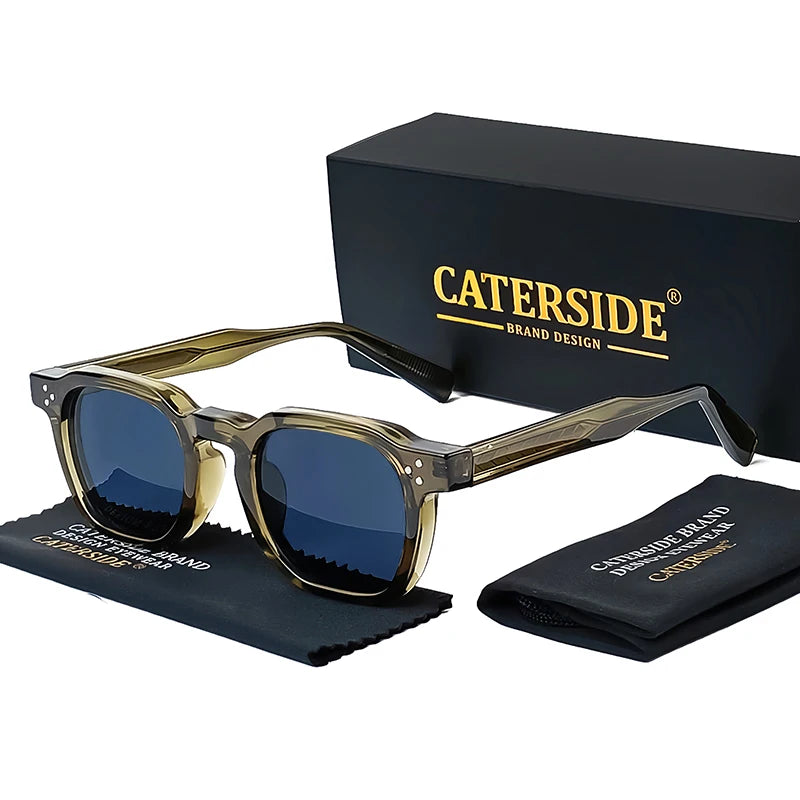 CATERSIDE Sunglasses – Small Square Frame, Men & Women, Travel, Party, Festival
