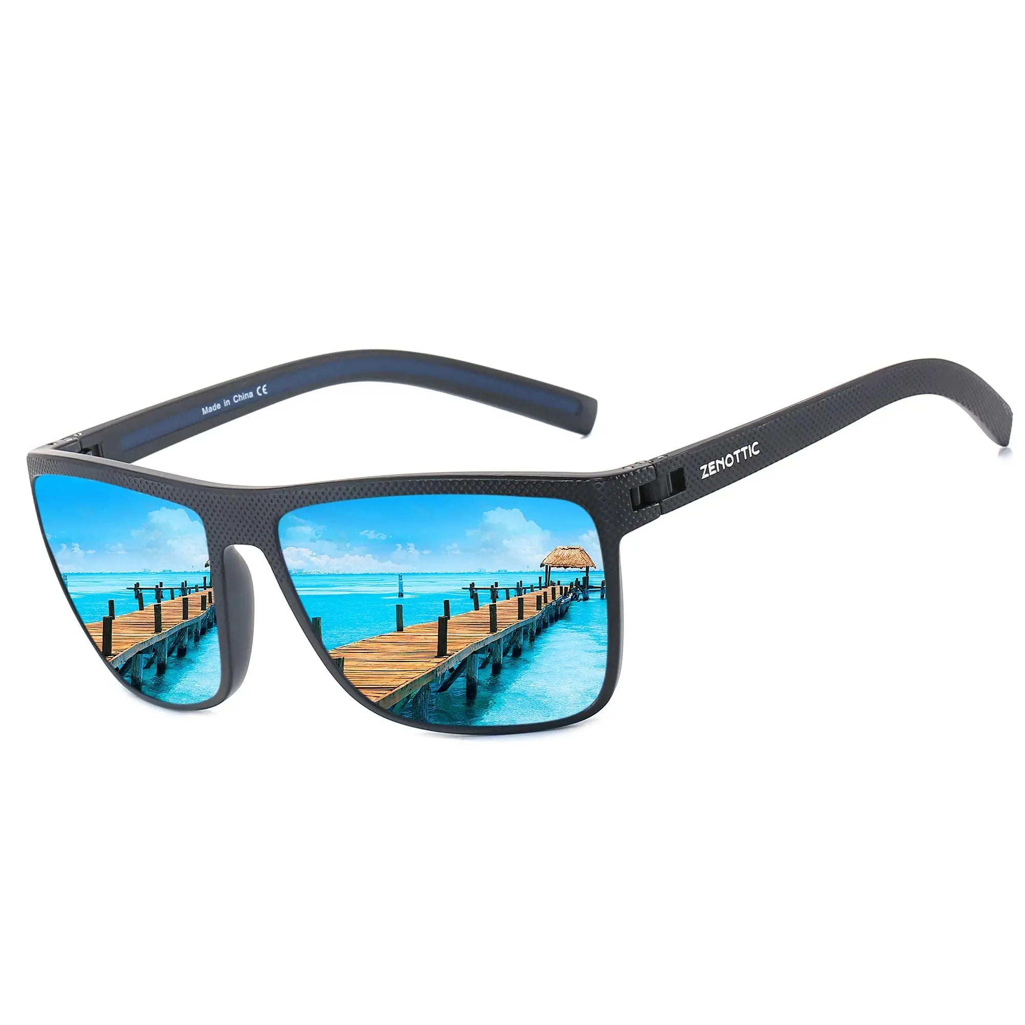 ZENOTTIC Polarized Sunglasses – TR90 Frame, UV400, Square, Unisex